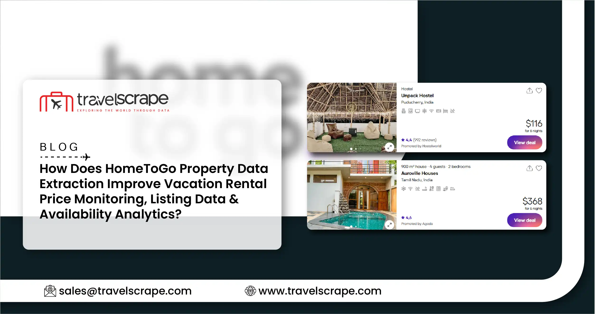 HomeToGo Property Data Extraction for Rental Price Monitoring